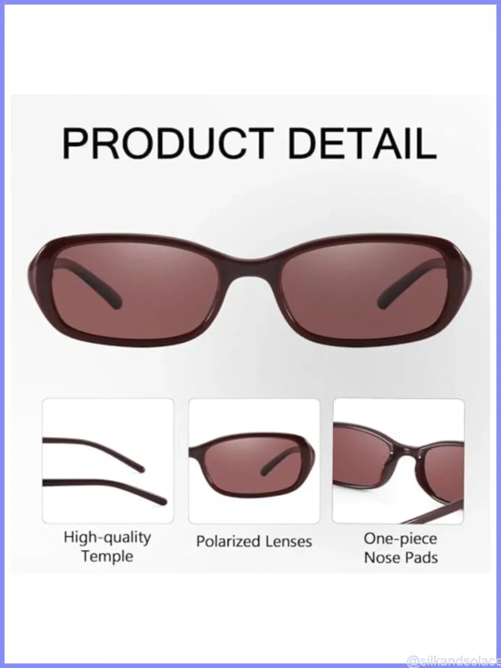 Oval Retro Polarized Sunglasses UV400 Half-Frame Lightweight Unisex Adult